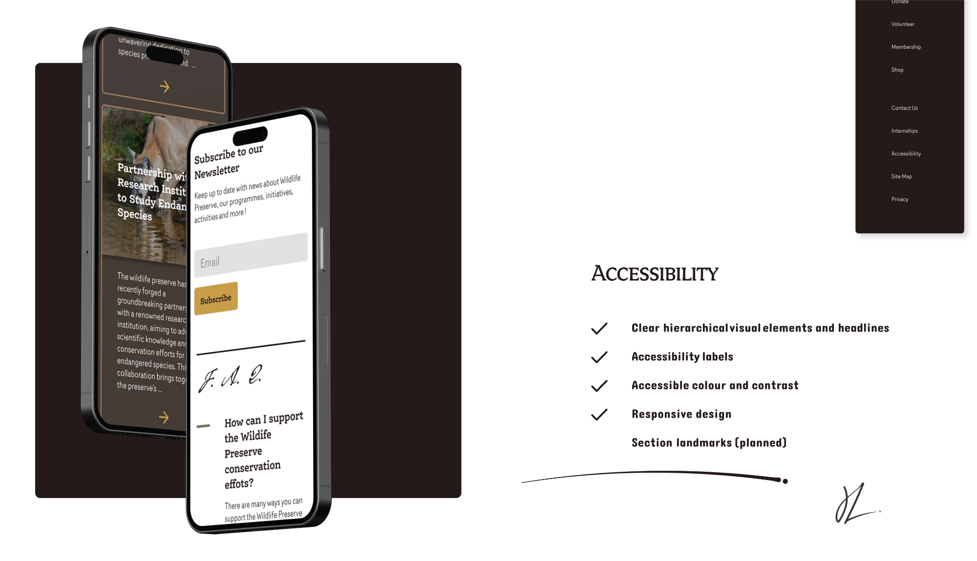 Wildlife preserve website case study accessibility considerations