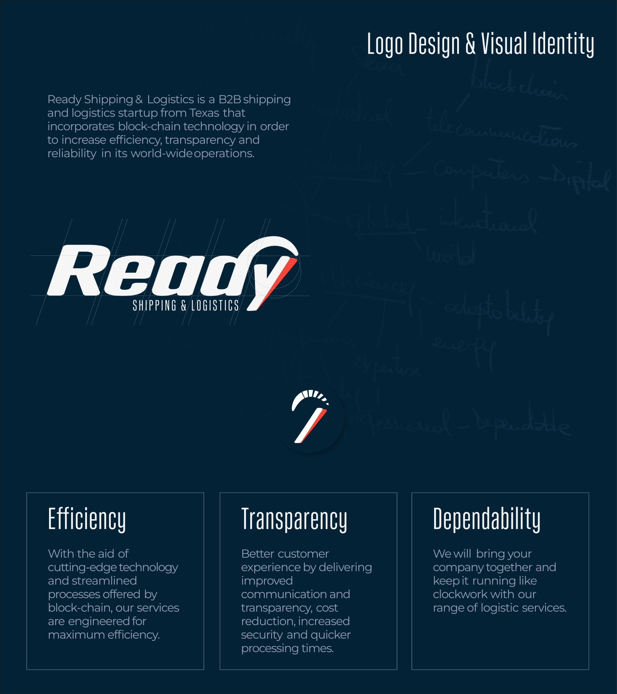 Ready Shipping & Logistics visual identity and logo